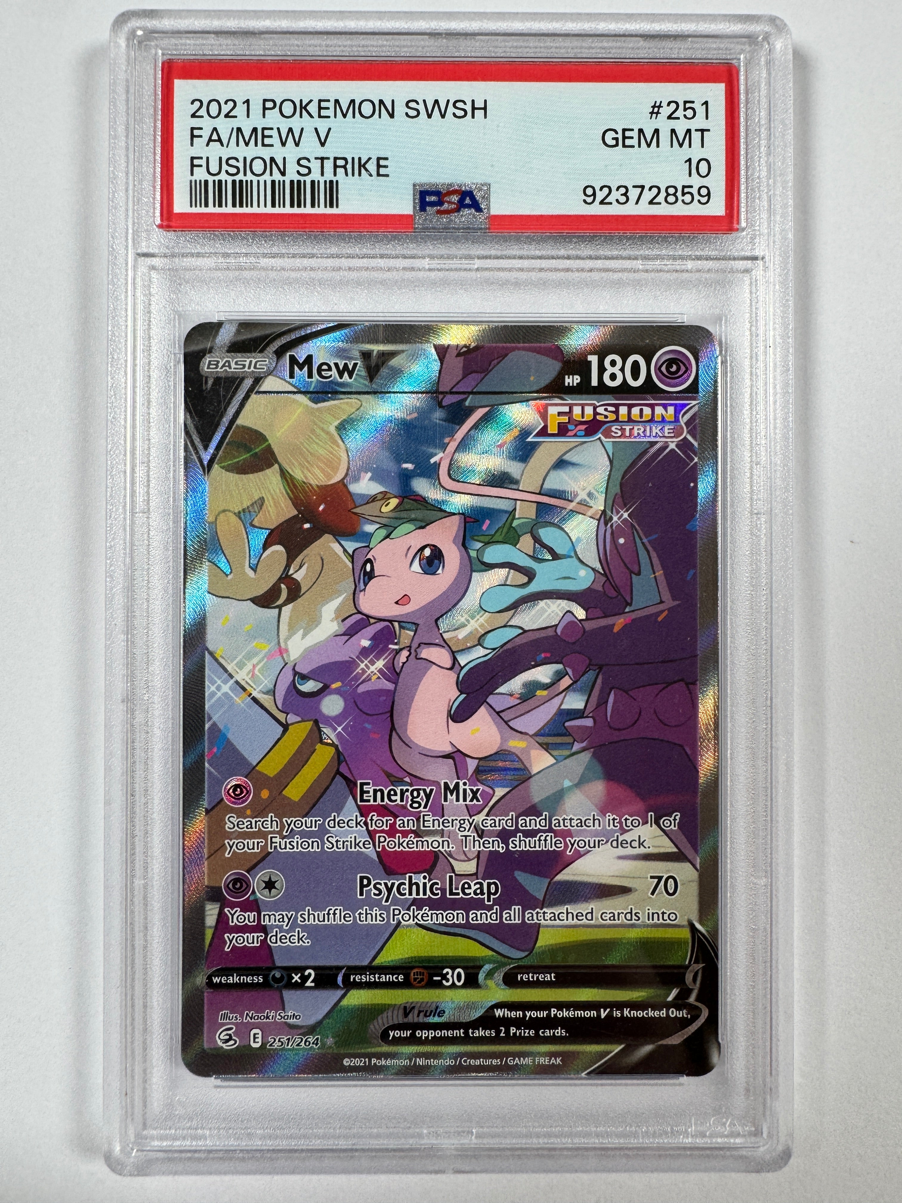 Pokemon TCG Mew V 251/264 PSA 10