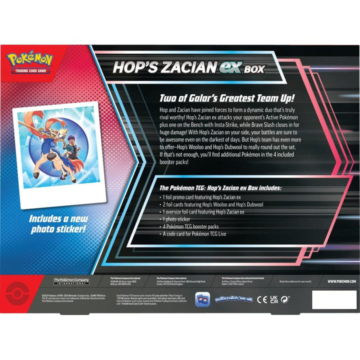 Buy Pokemon Trading Card Game Hop's Zacian EX Box – | Pokémon TCG – Pokebundles Ireland
