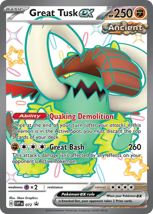 Great Tusk ex 072 Scarlet & Violet Promo