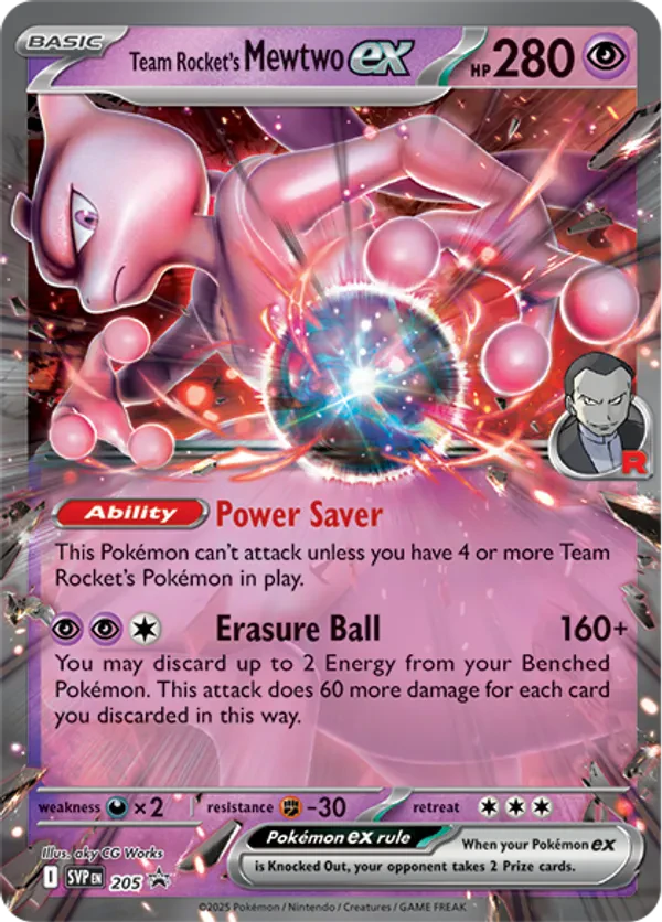 Team Rocket's Mewtwo ex 205 Scarlet & Violet Promo