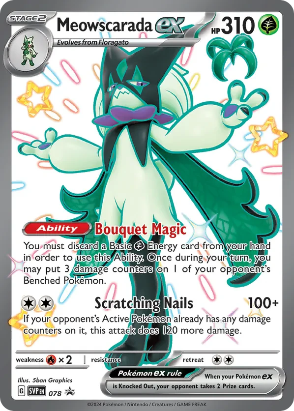 Meowscarada ex 078 Scarlet & Violet Promo