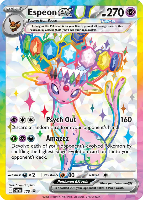 Espeon ex 175 Scarlet &amp; Violet Promo