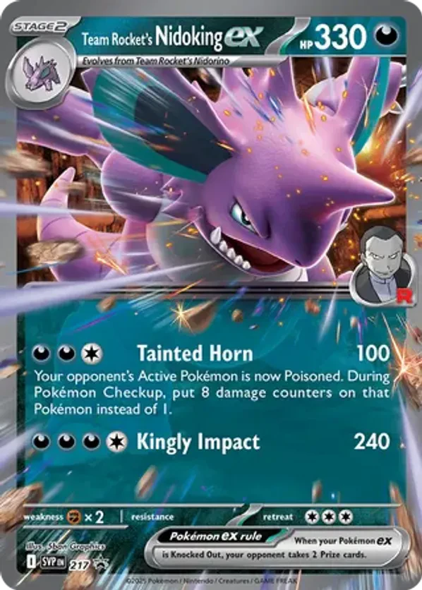 Team Rocket's Nidoking ex 217 Scarlet & Violet Promo