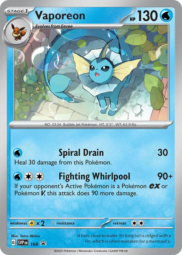 Vaporeon 168 Scarlet & Violet Promo