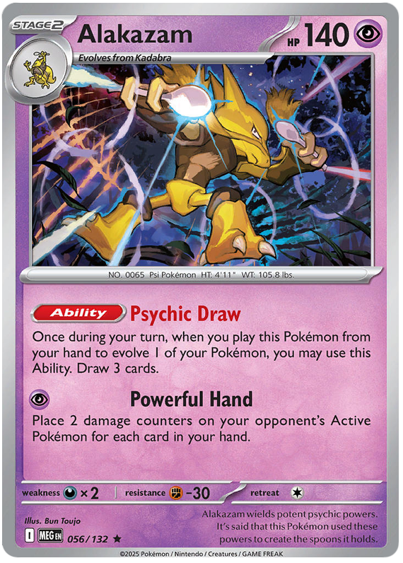 Pokemon TCG Alakazam 056/132 - Mega Evolution