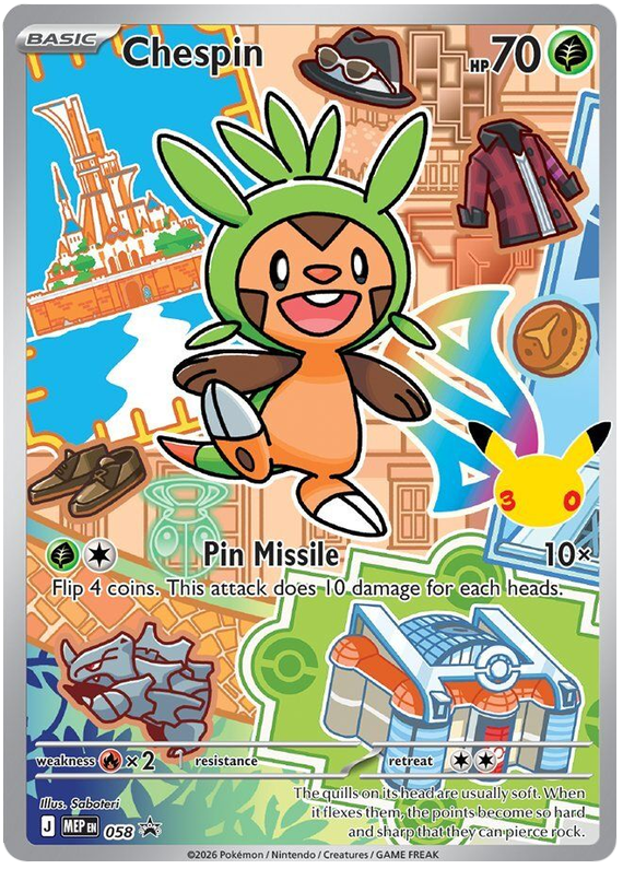 Chespin 058 Mega Evolution Promos Pokémon card | Pokebundles Ireland