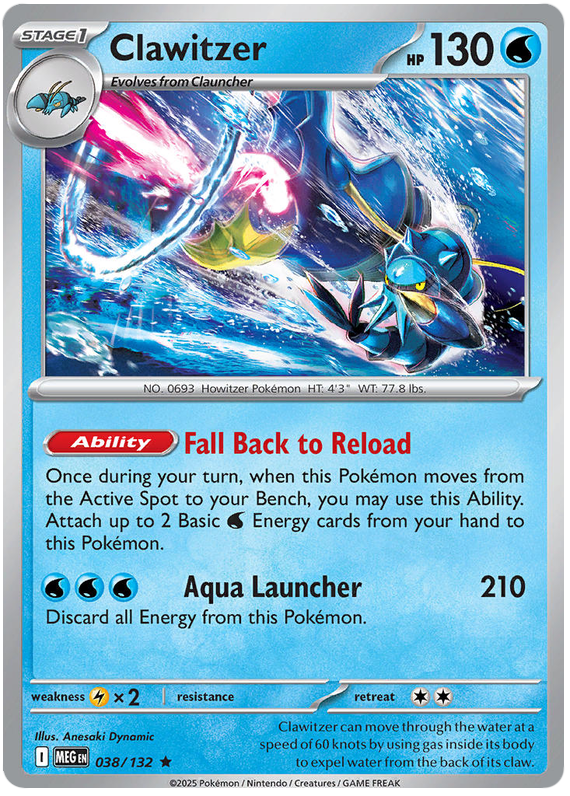 Pokemon TCG Clawitzer 038/132 - Mega Evolution