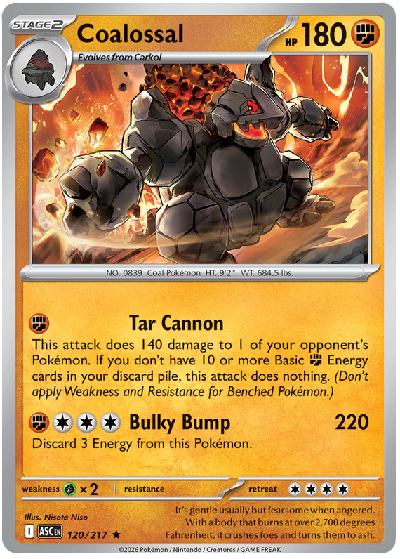 Pokemon TCG Coalossal 120/217 - Ascended Heroes