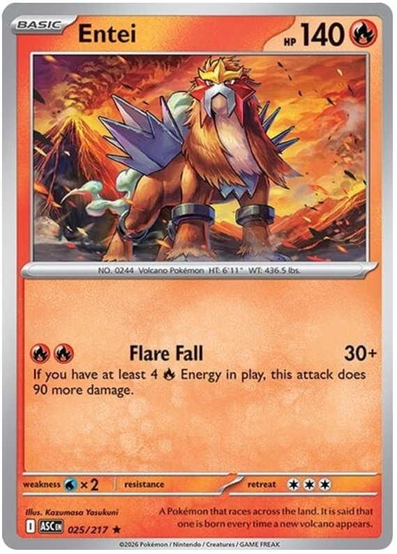 Pokemon TCG Entei 025/217 - Ascended Heroes