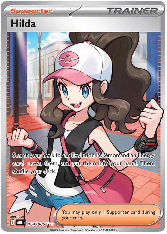 Hilda 164/086 White Flare Pokémon card | Pokebundles Ireland