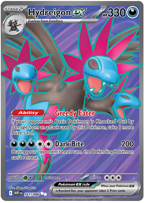 Hydreigon EX 161/086 White Flare Pokémon card | Pokebundles Ireland