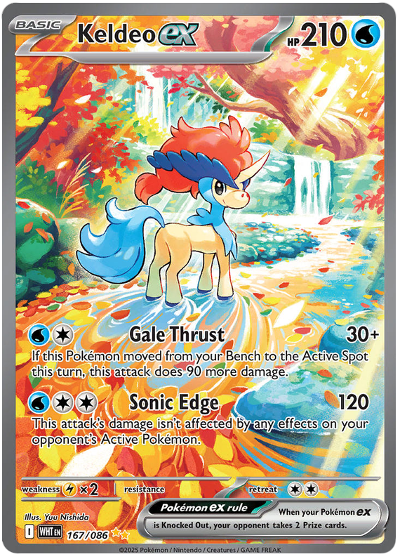 Keldeo EX 167/086 White Flare Pokémon card | Pokebundles Ireland