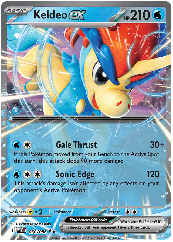 Keldeo EX 030/086 White Flare Pokémon card | Pokebundles Ireland