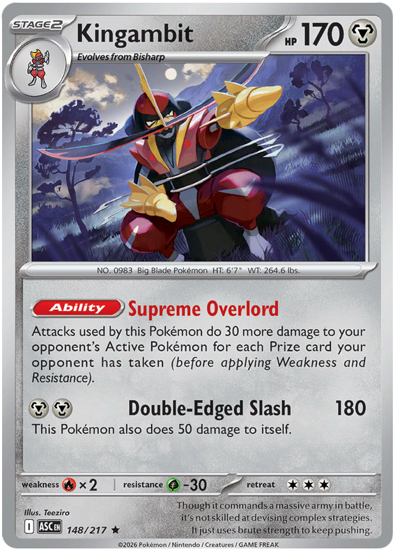 Pokemon TCG Kingambit 148/217 - Ascended Heroes