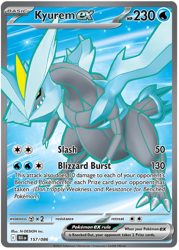 Kyurem EX 157/86 Black Bolt Pokémon card | Pokebundles Ireland