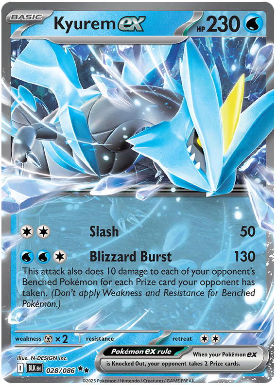 Kyurem EX 028/86 Black Bolt Pokémon card | Pokebundles Ireland
