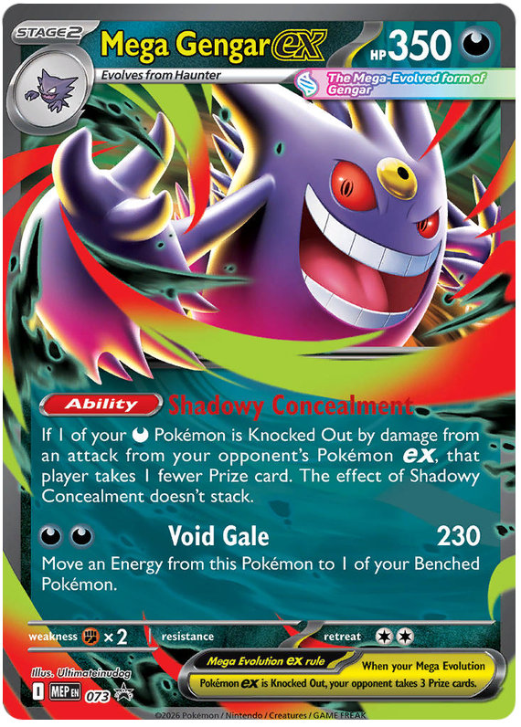 Mega Gengar ex 073 Mega Evolution Promos Pokémon card | Pokebundles Ireland