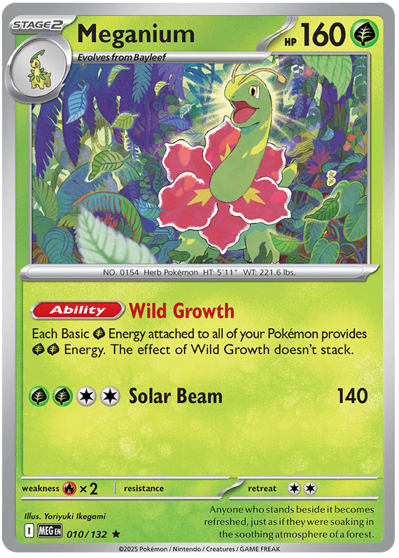 Pokemon TCG Meganium 010/132 - Mega Evolution