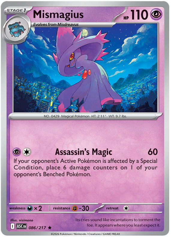 Pokemon TCG Mismagius 086/217 - Ascended Heroes