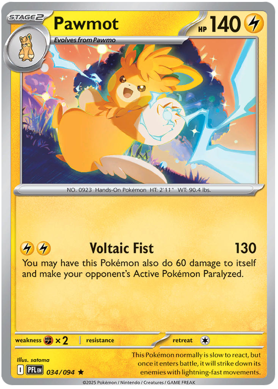 Pokemon TCG Pawmot 034/094 - Phantasmal Flames