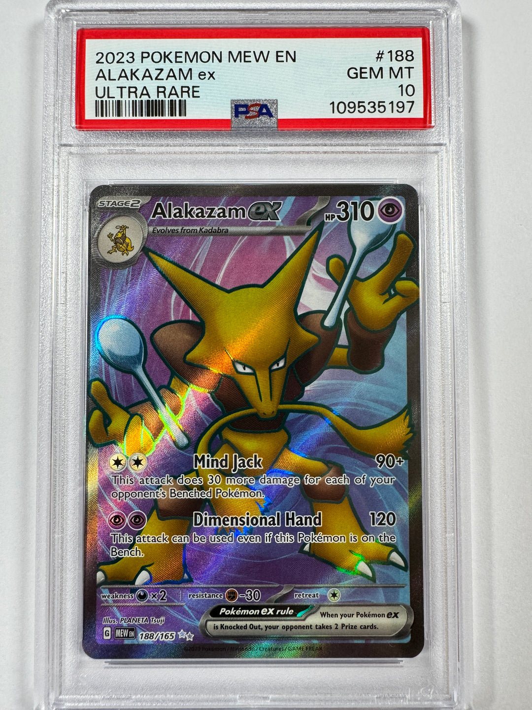 Pokemon TCG Alakazam EX 188 PSA 10 - SV151 Pokebundles Ireland Pokemon TCG Alakazam EX 188 PSA 10 - SV151 Pokebundles Ireland