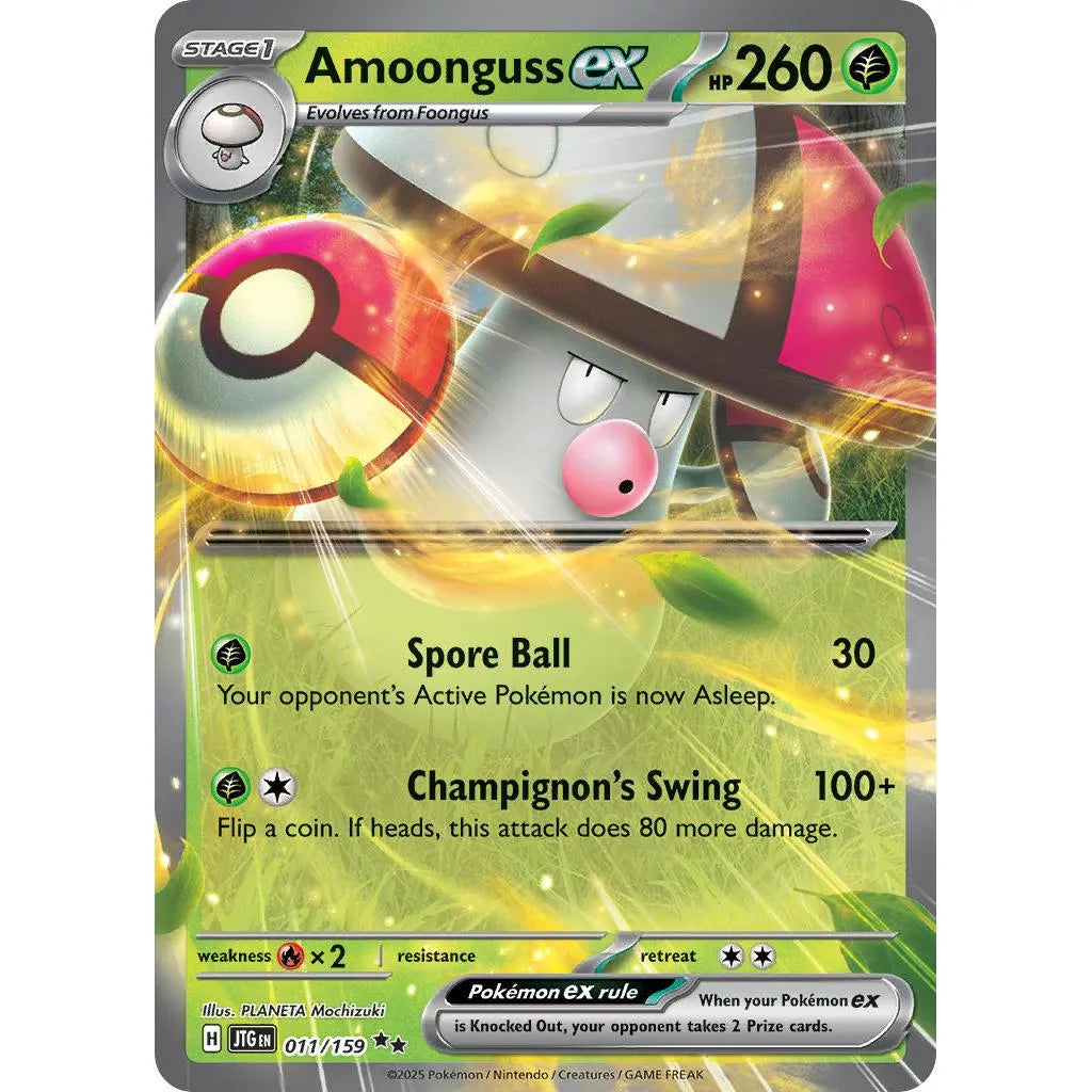Buy Pokemon TCG Amoonguss EX 011/159 - Journey Together | Pokémon TCG – Pokebundles Ireland