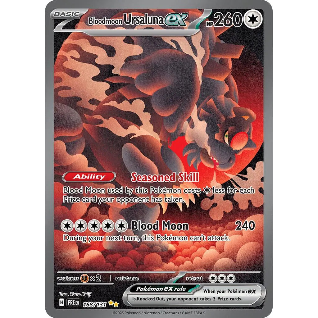 Buy Pokemon TCG Bloodmoon Ursaluna EX 168/131 - Prismatic Evolutions | Pokémon TCG – Pokebundles Ireland