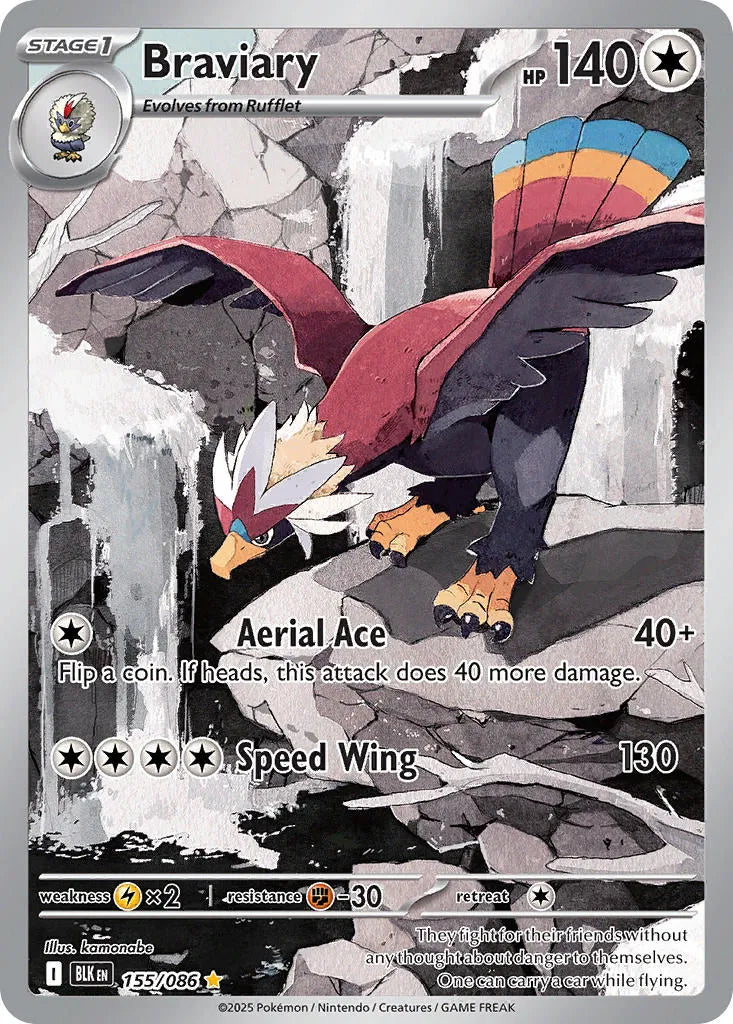 Buy Pokemon TCG Braviary 155/86 - Black Bolt | Pokémon TCG – Pokebundles Ireland