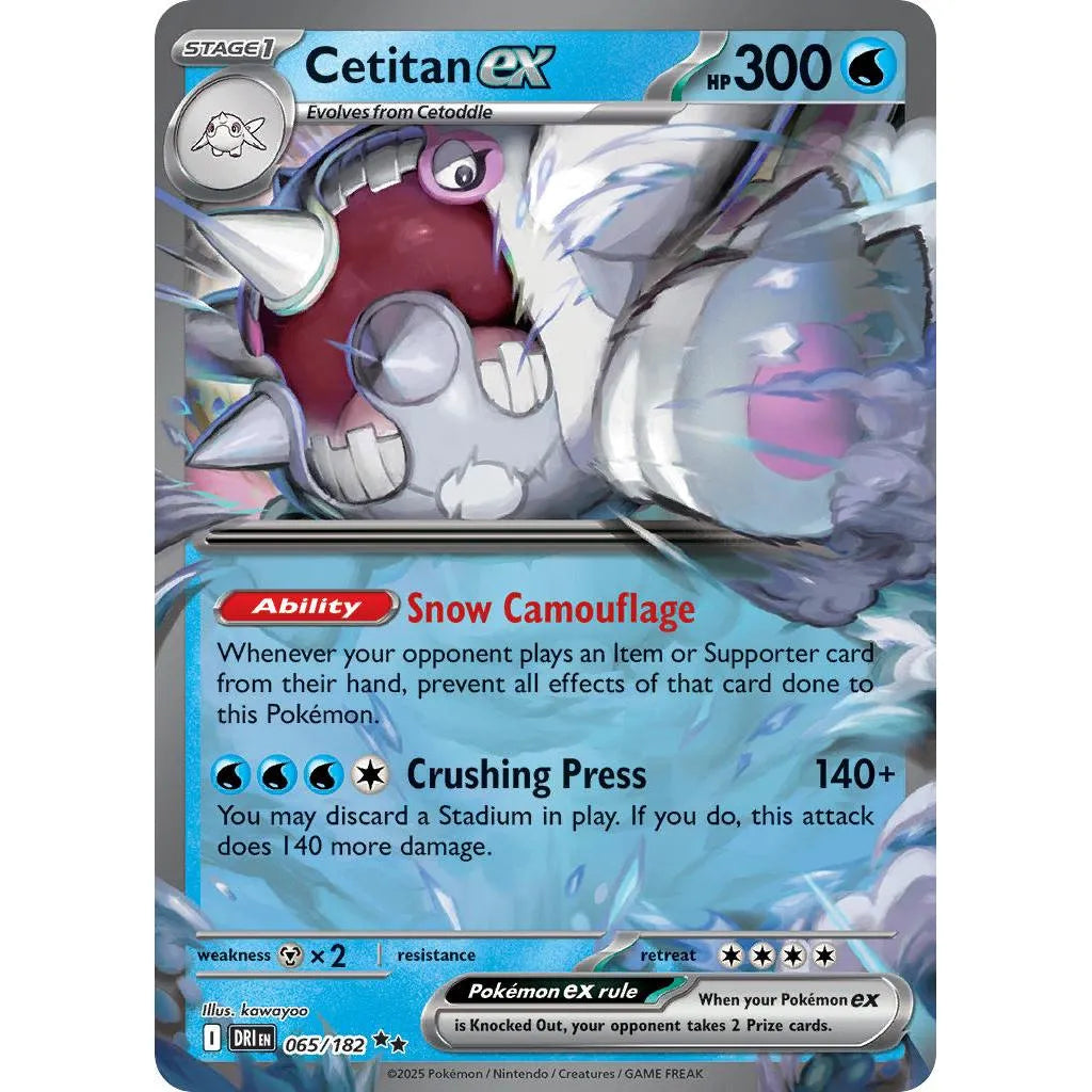 Buy Pokemon TCG Cetitan EX 065/182 - Destined Rivals | Pokémon TCG – Pokebundles Ireland