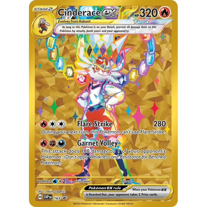 Buy Pokemon TCG - Cinderace EX SVP 163 | Pokémon TCG – Pokebundles Ireland