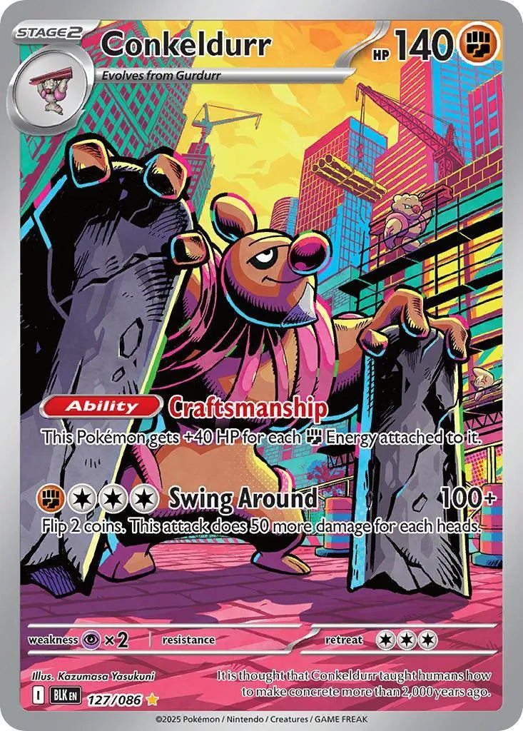 Buy Pokemon TCG Conkeldurr 127/86 - Black Bolt | Pokémon TCG – Pokebundles Ireland