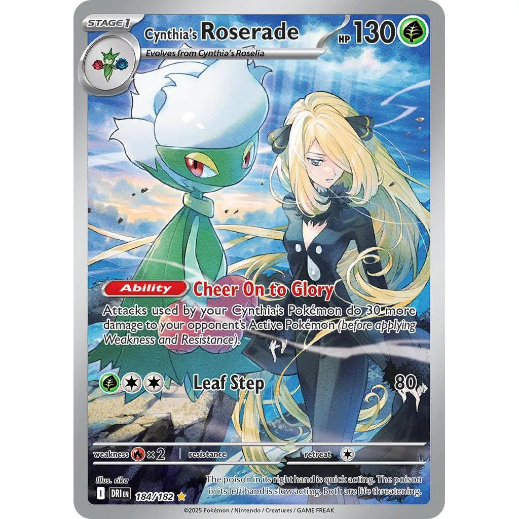 Buy Pokemon TCG Cynthia's Roserade 184/182 - Destined Rivals | Pokémon TCG – Pokebundles Ireland