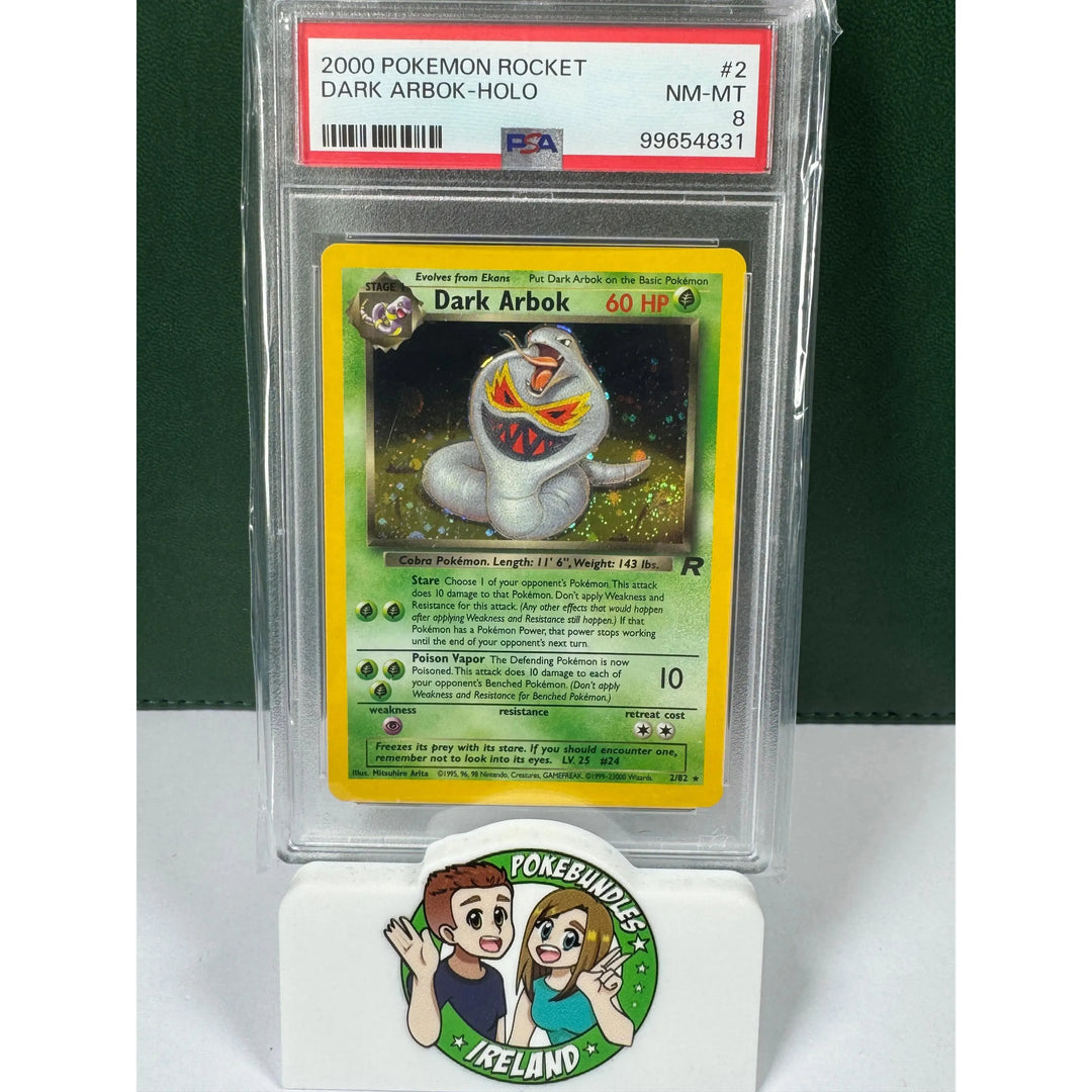 Pokemon Raboo Pokemon TCG Dark Arbok 2/82 PSA 8 Graded Card – Pokebundles Ireland