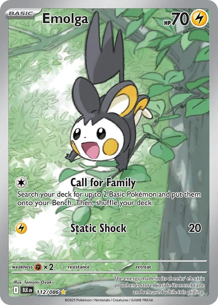 Buy Pokemon TCG Emolga 112/86 - Black Bolt | Pokémon TCG – Pokebundles Ireland