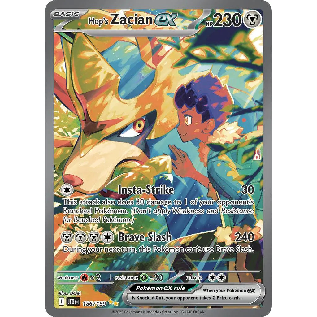 Buy Pokemon TCG Hop's Zacian 186/159- Journey Together | Pokémon TCG – Pokebundles Ireland