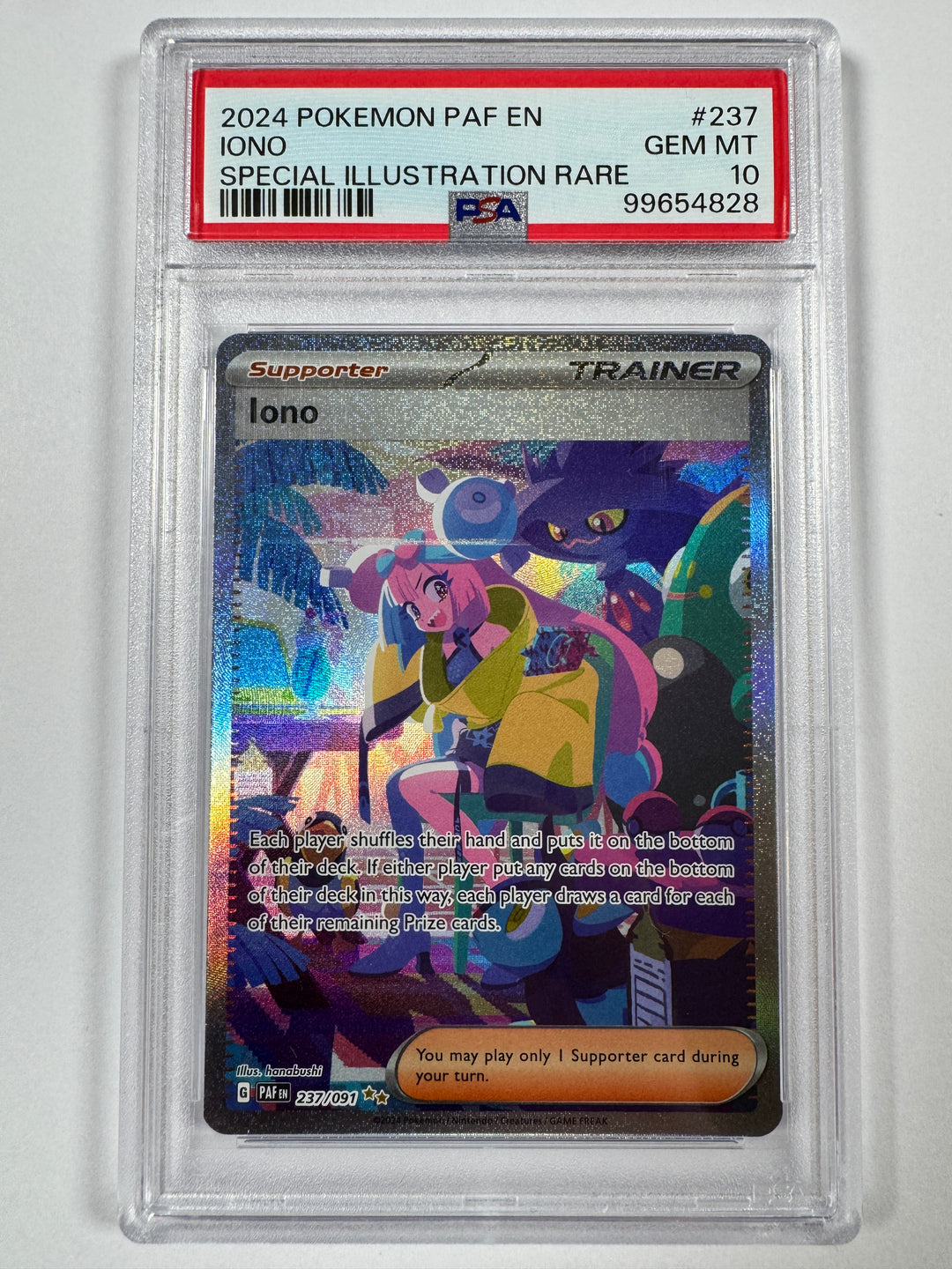 Pokemon TCG Iono 237/091 PSA 10 - Paldean Fates Pokebundles Ireland Pokemon TCG Iono 237/091 PSA 10 - Paldean Fates Pokebundles Ireland