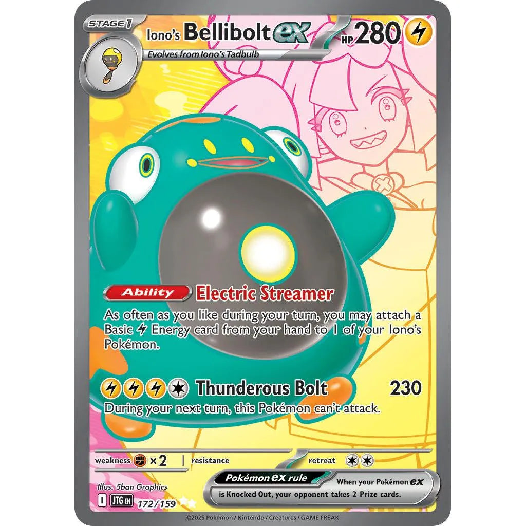 Buy Pokemon TCG Iono's Bellibolt EX 172/159 - Journey Together | Pokémon TCG – Pokebundles Ireland