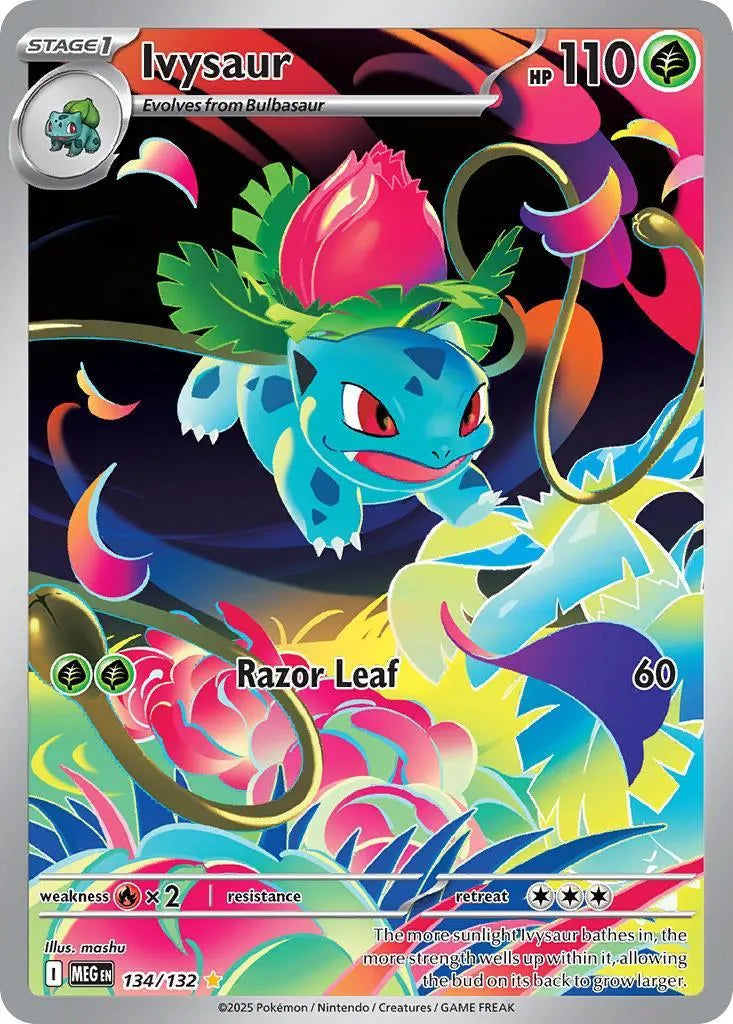 Buy Pokemon TCG Ivysaur 134/132 - Mega Evolution | Pokémon TCG – Pokebundles Ireland