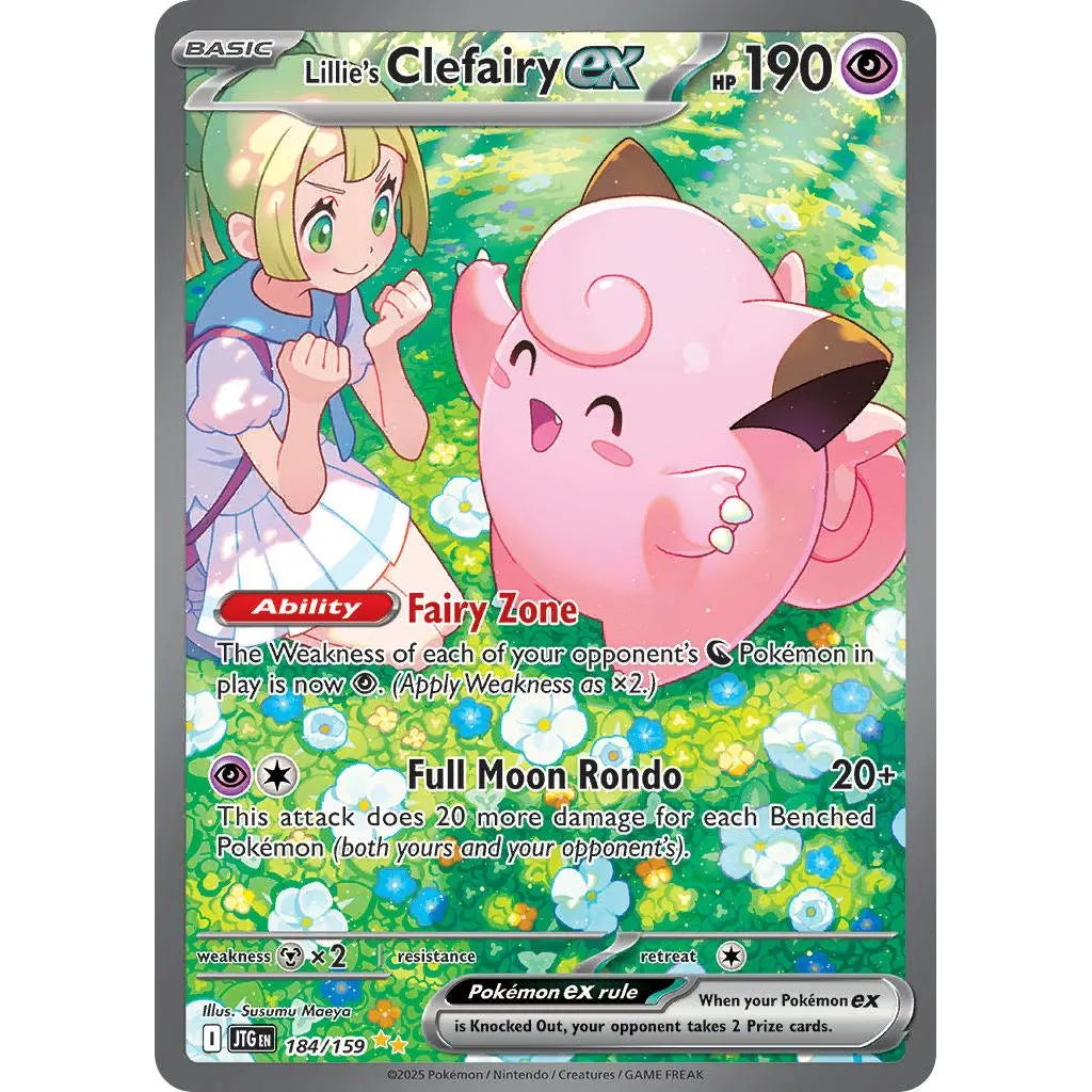 Buy Pokemon TCG Lillie's Clefairy EX 184/159- Journey Together | Pokémon TCG – Pokebundles Ireland