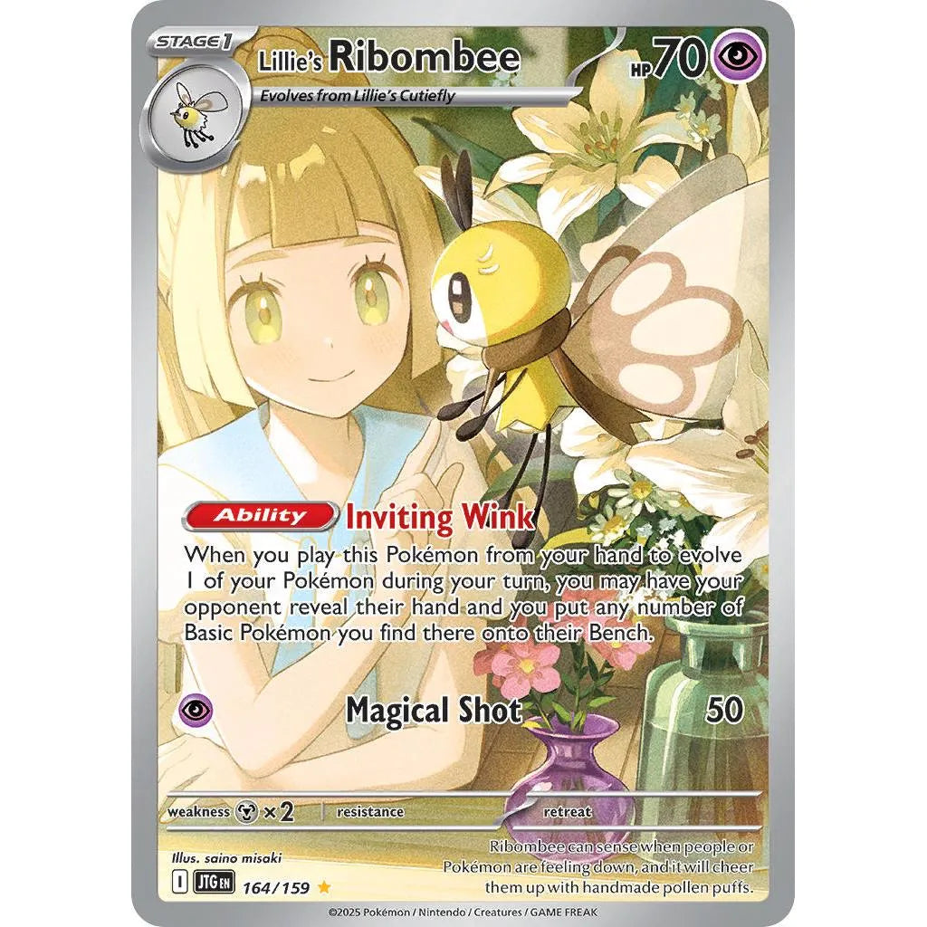 Buy Pokemon TCG Lillie's Ribombee 164/159- Journey Together | Pokémon TCG – Pokebundles Ireland