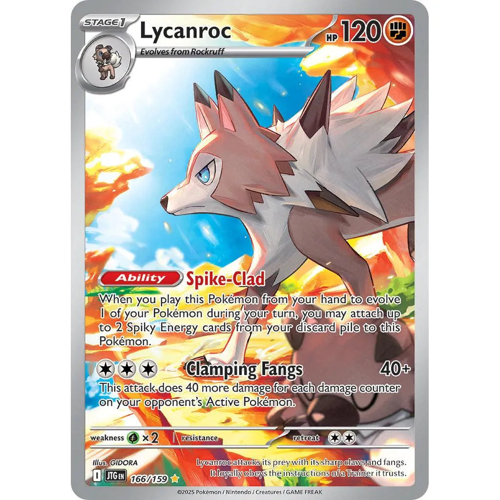 Buy Pokemon TCG Lycanroc 166/159- Journey Together | Pokémon TCG – Pokebundles Ireland