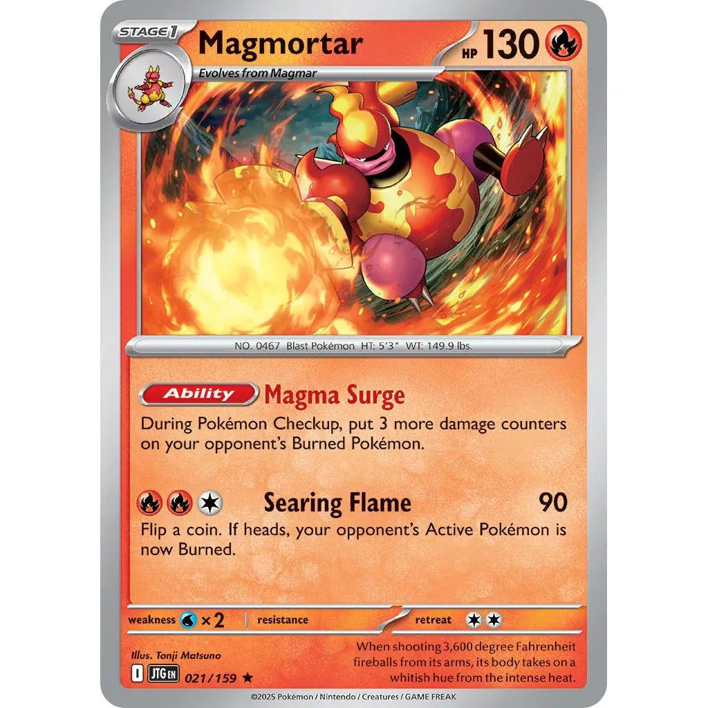 Buy Pokemon TCG Magmortar 021/159 - Journey Together | Pokémon TCG – Pokebundles Ireland