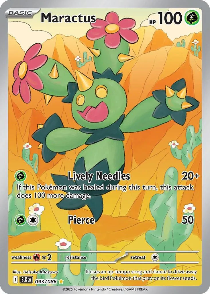 Buy Pokemon TCG Maractus 093/86 - Black Bolt | Pokémon TCG – Pokebundles Ireland
