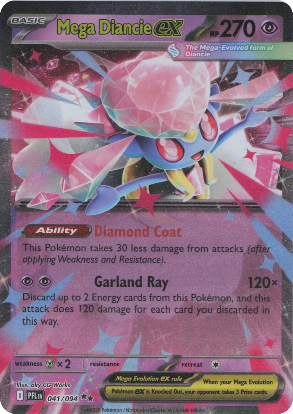 Pokemon TCG Mega Diancie ex 041/094 - Phantasmal Flames - Pokebundles Ireland