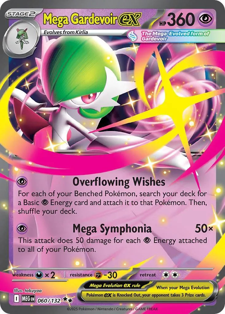 Buy Pokemon TCG Mega Gardevoir EX 060/132 - Mega Evolution | Pokémon TCG – Pokebundles Ireland