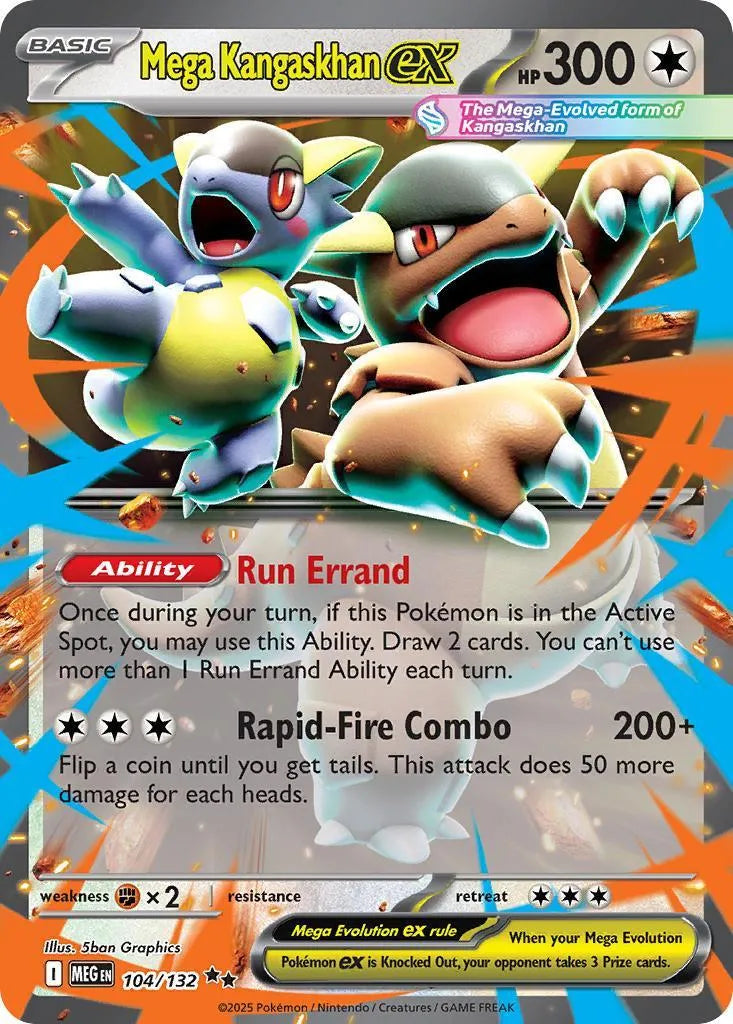 Buy Pokemon TCG Mega Kangaskhan EX 104/132 - Mega Evolution | Pokémon TCG – Pokebundles Ireland
