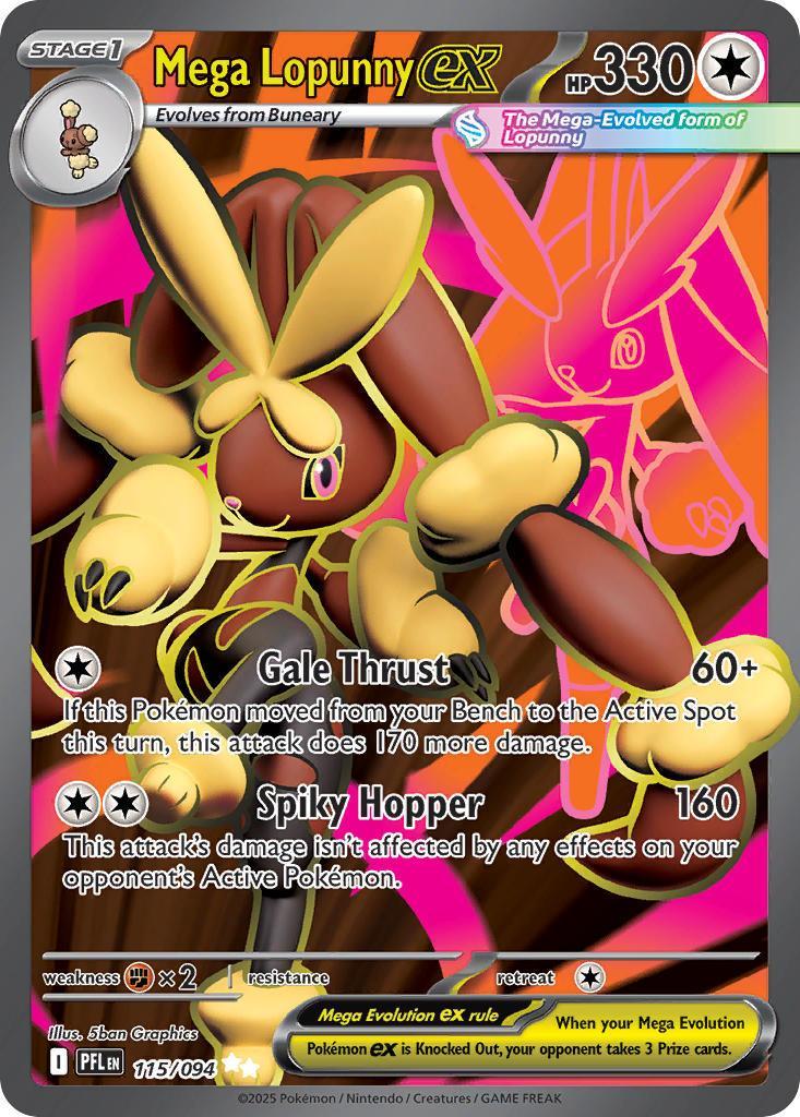 Pokemon TCG Mega Lopunny ex 115/094 - Phantasmal Flames - Pokebundles Ireland