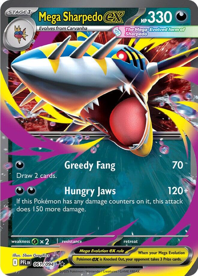 Pokemon TCG Mega Sharpedo ex 061/094 - Phantasmal Flames - Pokebundles Ireland