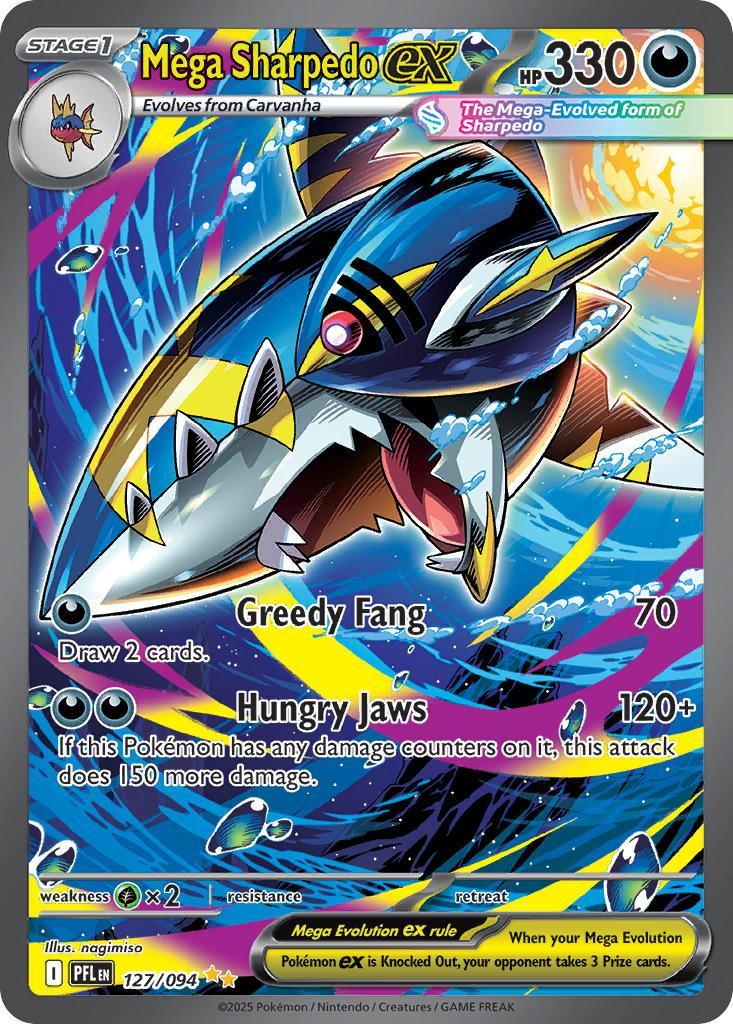 Pokemon TCG Mega Sharpedo ex 127/094 - Phantasmal Flames - Pokebundles Ireland