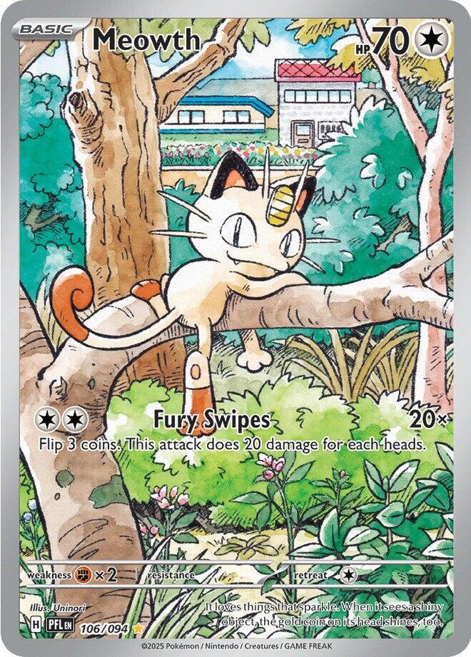 Pokemon TCG Meowth 106/094 - Phantasmal Flames - Pokebundles Ireland
